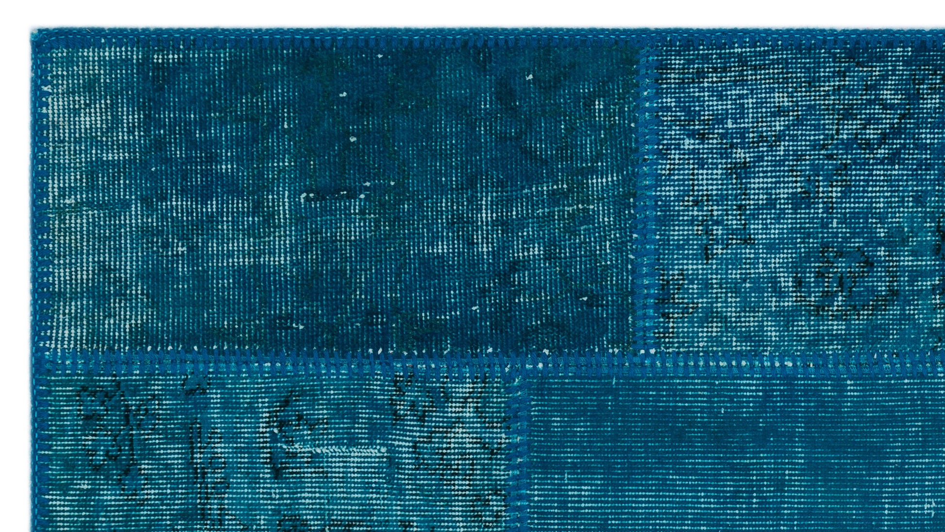 Iskece Turkuaz Eskitme Yün El Dokuma Halısı 082 x 151 Apex Unique