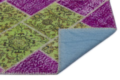 Iskece Mor Patchwork Yün El Dokuma Halısı 084 x 153 Apex Unique