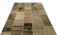 Iskece Bej Patchwork Yün El Dokuma Halısı 160 x 230 Apex Unique