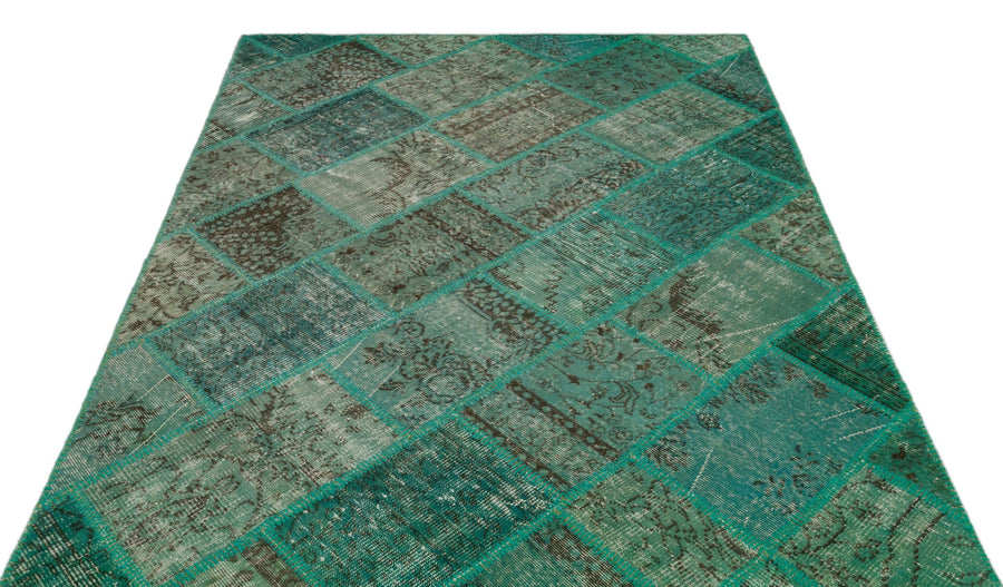 Yeşil Anadolu Bohem Eskitme Yün Halı 162x231 - Özel Seri