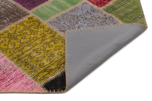 Iskece Bej Patchwork Yün El Dokuma Halısı 160 x 230 Apex Unique