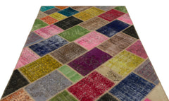 Iskece Bej Patchwork Yün El Dokuma Halısı 160 x 230 Apex Unique