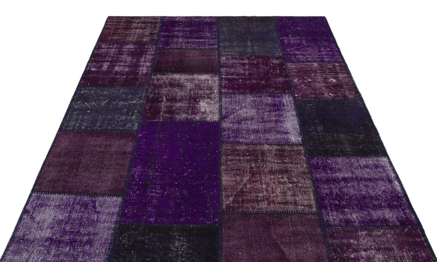 Beyaz Gri Anadolu Eskitme Geometrik Yün Halı 160x230 - Özel Seri