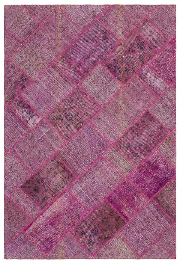 Pembe Anadolu Bohem Eskitme Yün Halı 160x230 - Özel Seri