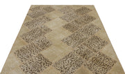 Bej Anadolu Eskitme Geometrik Yün Halı 160x233 - Özel Seri
