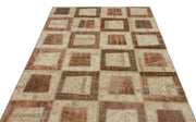 Bej Anadolu Eskitme Geometrik Yün Halı 160x233 - Özel Seri