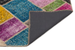 Iskece Bej Patchwork Yün El Dokuma Halısı 160 x 233 Apex Unique