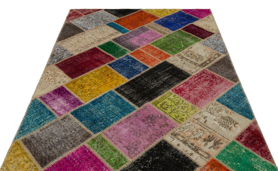 Bej Anadolu Modern Vintage Yün Halı 160x233 - Özel Seri