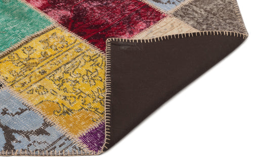 Iskece Bej Patchwork Yün El Dokuma Halısı 160 x 233 Apex Unique