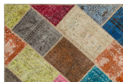 Iskece Bej Patchwork Yün El Dokuma Halısı 160 x 233 Apex Unique