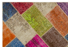 Iskece Bej Patchwork Yün El Dokuma Halısı 160 x 233 Apex Unique