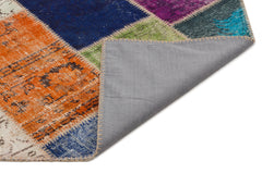 Iskece Bej Patchwork Yün El Dokuma Halısı 160 x 233 Apex Unique