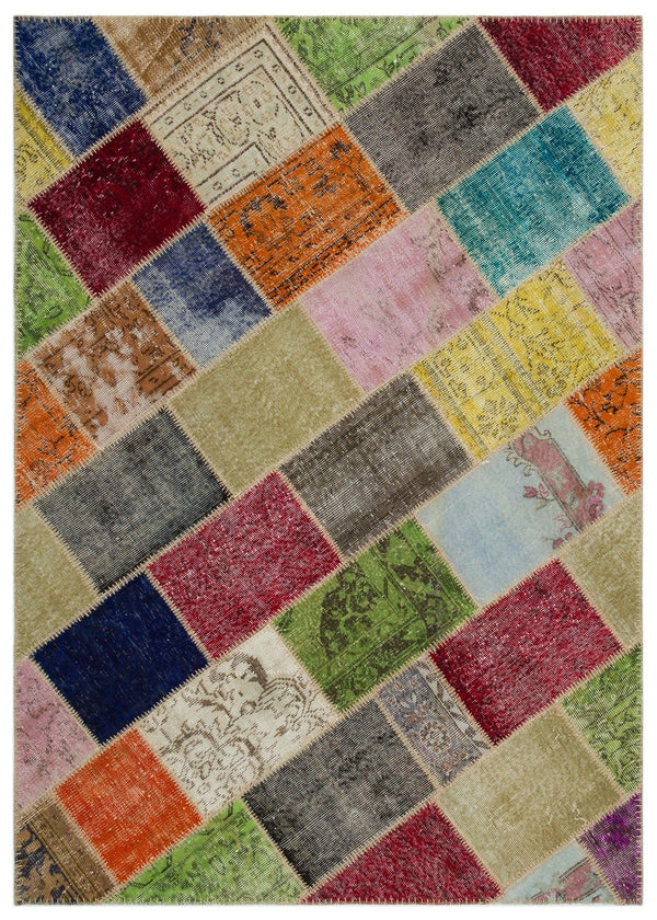 Bej Anadolu Geometrik Modern Yün Halı 160x233 - Özel Seri