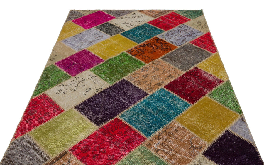 Bej Anadolu Geometrik Modern Yün Halı 160x233 - Özel Seri