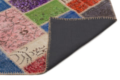 Iskece Bej Patchwork Yün El Dokuma Halısı 160 x 233 Apex Unique