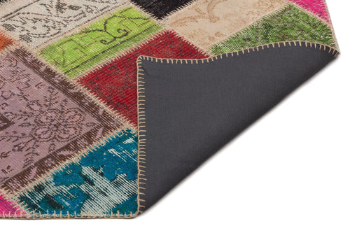 Iskece Bej Patchwork Yün El Dokuma Halısı 160 x 233 Apex Unique