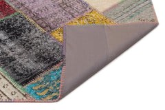 Iskece Bej Patchwork Yün El Dokuma Halısı 160 x 233 Apex Unique