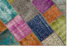 Iskece Bej Patchwork Yün El Dokuma Halısı 160 x 233 Apex Unique