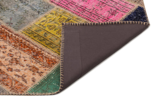 Iskece Bej Patchwork Yün El Dokuma Halısı 160 x 233 Apex Unique