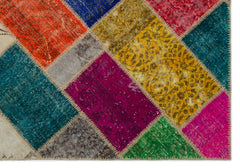 Iskece Bej Patchwork Yün El Dokuma Halısı 160 x 233 Apex Unique