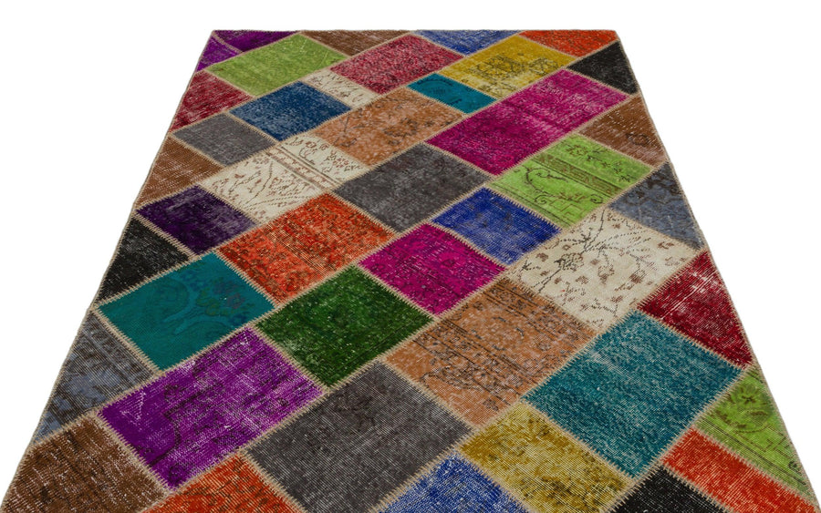 Bej Modern Vintage Yün Halı 160x233