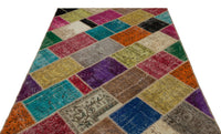Çok Renkli El Dokuma Halı Eskitme 160x233 cm 21641