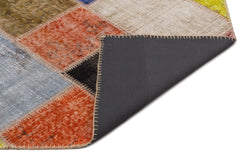 Iskece Bej Patchwork Yün El Dokuma Halısı 160 x 233 Apex Unique