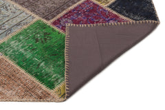 Iskece Bej Patchwork Yün El Dokuma Halısı 160 x 233 Apex Unique