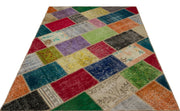 Iskece Bej Patchwork Yün El Dokuma Halısı 160 x 233 Apex Unique