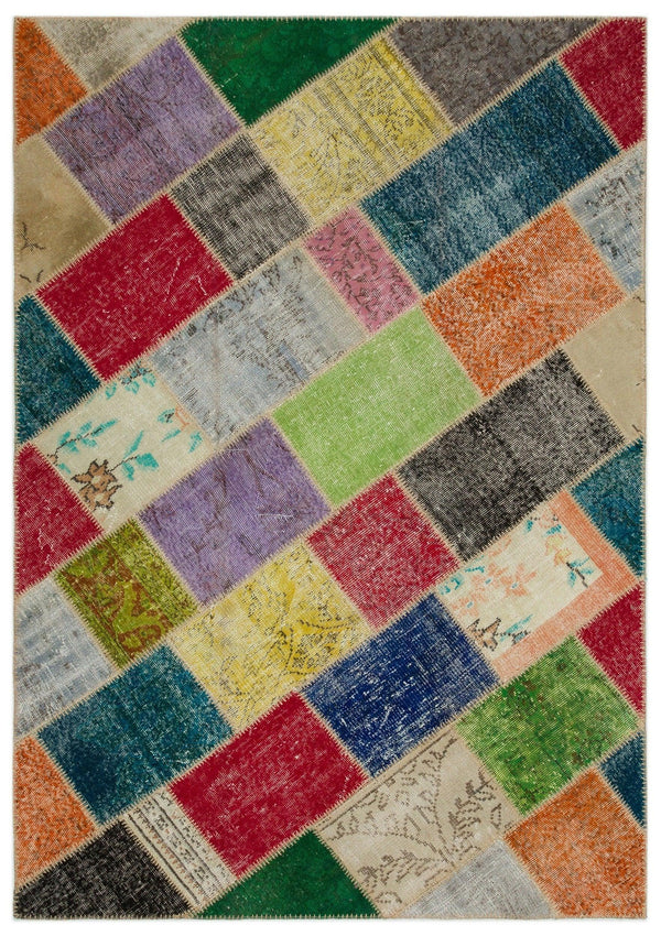 Bej Modern Vintage Yün Halı 160x233