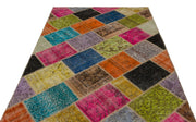 Iskece Bej Patchwork Yün El Dokuma Halısı 160 x 233 Apex Unique
