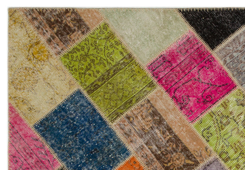 Iskece Bej Patchwork Yün El Dokuma Halısı 160 x 233 Apex Unique