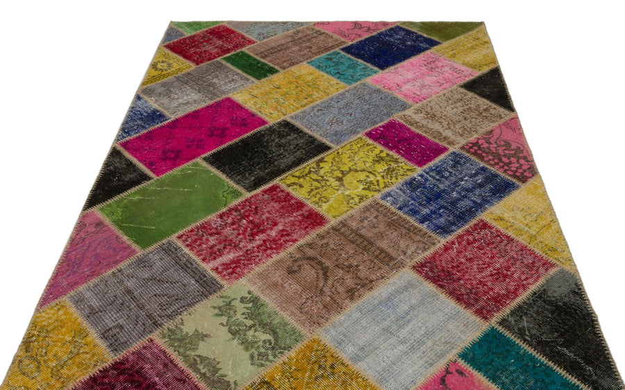 Bej Modern Vintage Yün Halı 160x233