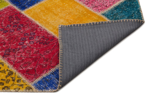 Iskece Bej Patchwork Yün El Dokuma Halısı 160 x 233 Apex Unique