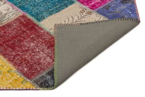 Iskece Bej Patchwork Yün El Dokuma Halısı 160 x 233 Apex Unique