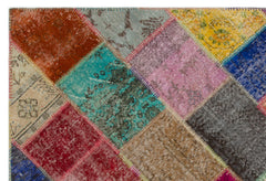 Iskece Bej Patchwork Yün El Dokuma Halısı 160 x 233 Apex Unique