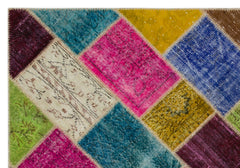 Iskece Bej Patchwork Yün El Dokuma Halısı 160 x 233 Apex Unique