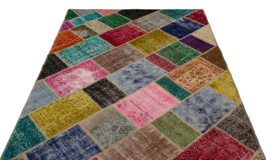 Bej Anadolu Bohem Geometrik Yün Halı 160x233 - Özel Seri