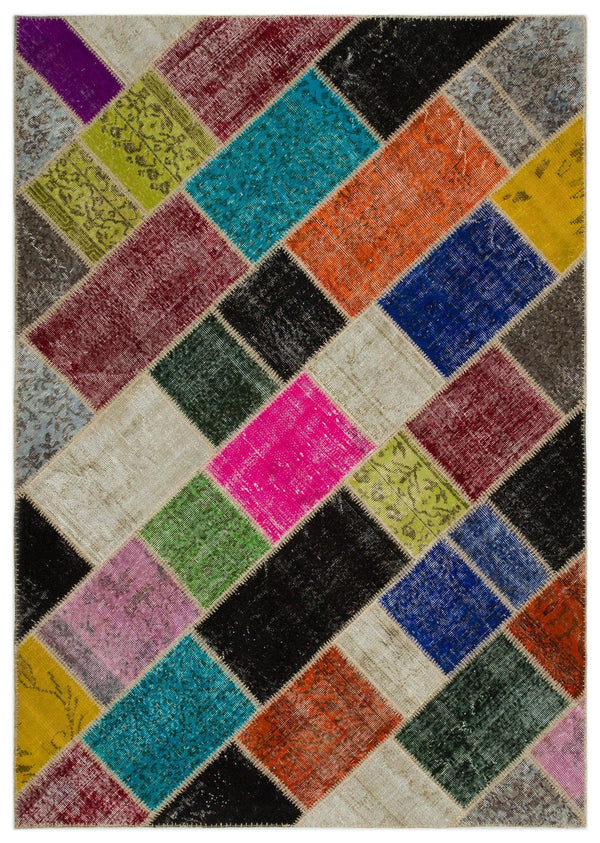 Bej Modern Vintage Yün Halı 160x233