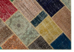 Iskece Bej Patchwork Yün El Dokuma Halısı 160 x 233 Apex Unique