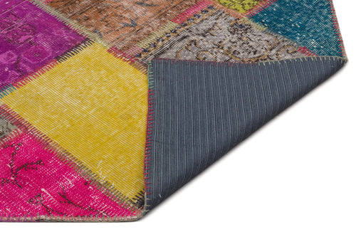 Iskece Bej Patchwork Yün El Dokuma Halısı 160 x 233 Apex Unique