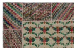 Iskece Krem Eskitme Yün El Dokuma Halısı 192 x 293 Apex Unique