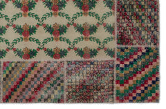 Iskece Krem Eskitme Yün El Dokuma Halısı 192 x 293 Apex Unique