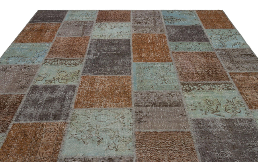 Gri Anadolu Eskitme Modern Yün Halı 274x365 - Özel Seri