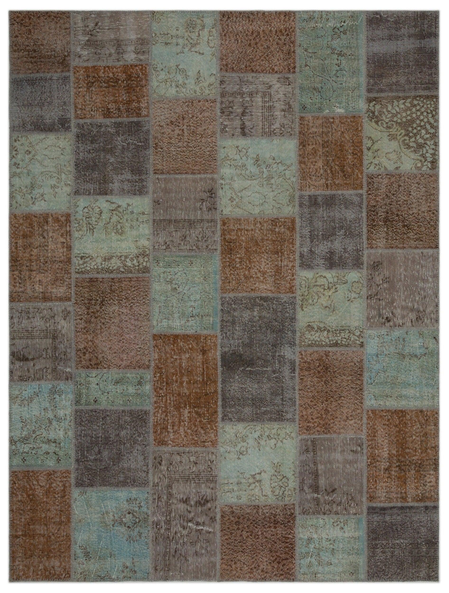 Gri Anadolu Eskitme Modern Yün Halı 274x365 - Özel Seri