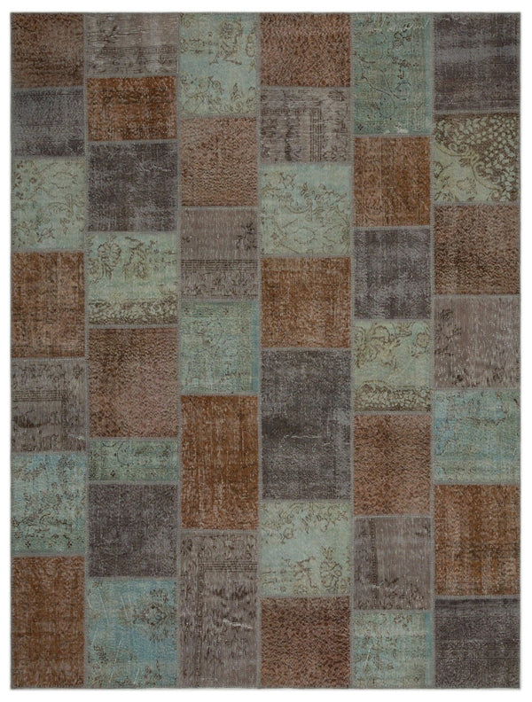 Gri Anadolu Eskitme Modern Yün Halı 274x365 - Özel Seri
