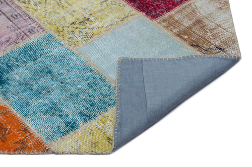 Iskece Bej Patchwork Yün El Dokuma Halısı 160 x 230 Apex Unique