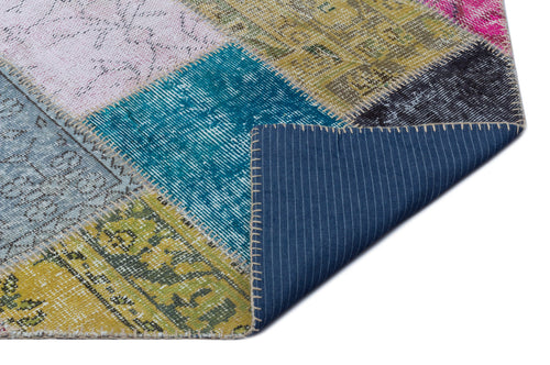 Iskece Bej Patchwork Yün El Dokuma Halısı 160 x 230 Apex Unique