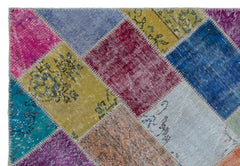 Iskece Bej Patchwork Yün El Dokuma Halısı 160 x 230 Apex Unique