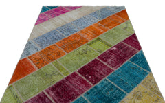 Iskece Bej Patchwork Yün El Dokuma Halısı 160 x 230 Apex Unique